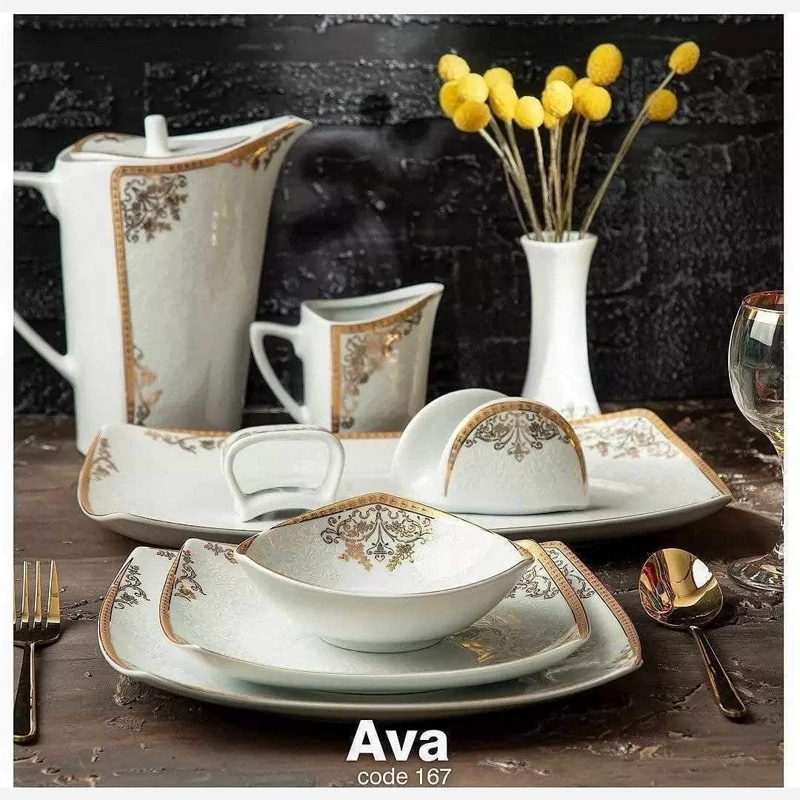 سرویس چینی پردیس طرح آوا طلایی